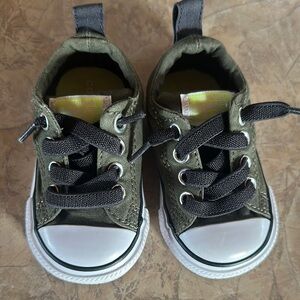 Converse Kids Shoes in Green and Black